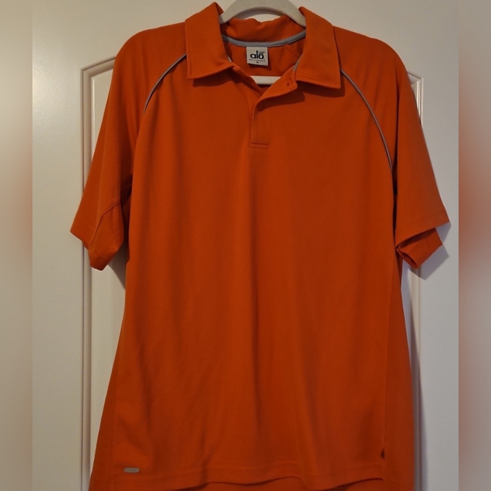ALO Yoga Vibrant Orange Men's Polo Shirt
